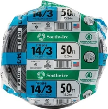 Southwire Type UF-B 14/3 With Ground ~50ft Outdoor Wire~ 600 Volt - #13057522