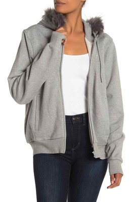 fur trim hoodie