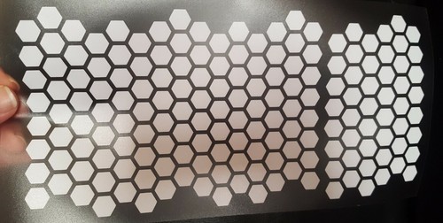 HEXAGON HONEYCOMB STICKERS DECALS shapes HEX X 168 YELLOW Flu HI VIZ FOR HELMET - Picture 7 of 15