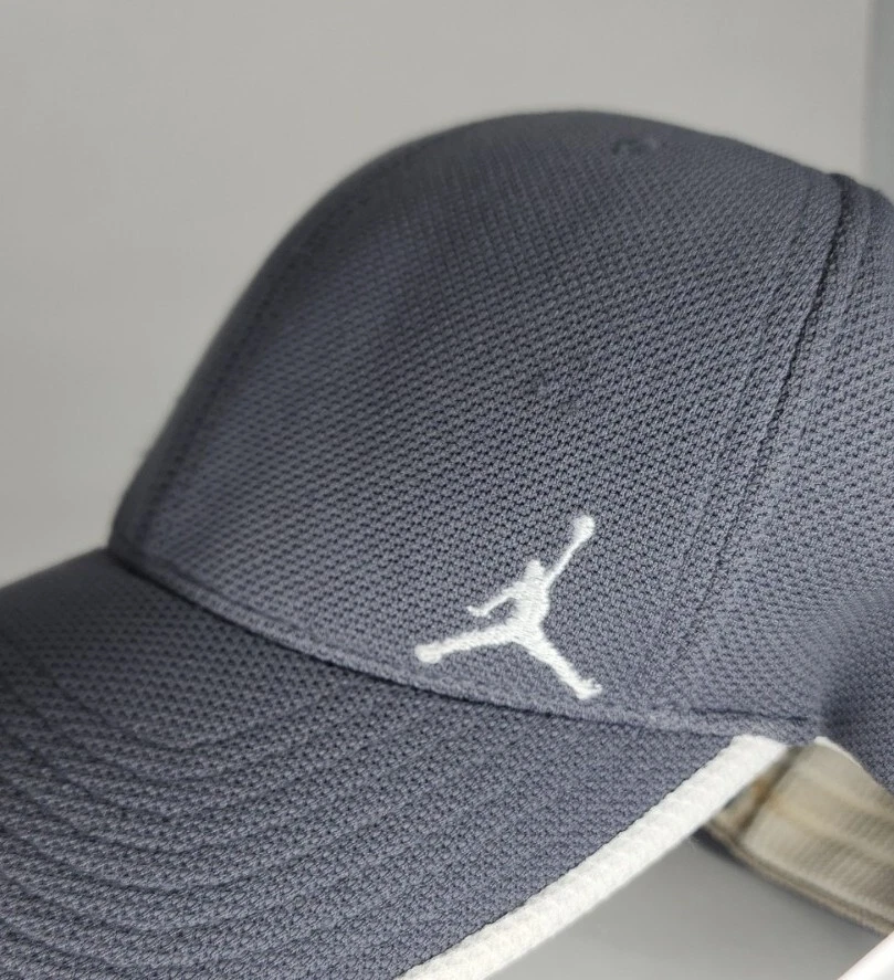 Vintage Air Jordan Derek Jeter Hat Flexfit L XL Baseball Cap Grey