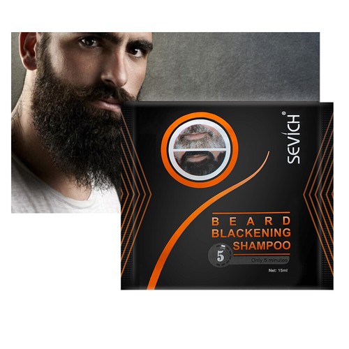 10*15ml Instant Hair Dye Black Beard Shampoo Beard Paint Men Beard Coloring Dye - Picture 11 of 13