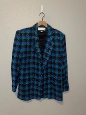 Vintage Original Marshall Rousso Las Vegas Blue Diamond Blazer Jacket M Medium