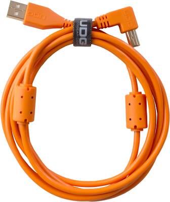 UDG U95004OR - ULTIMATE AUDIO CABLE USB 2.0 A-B ORANGE ANGLED 1M CABLES - COIL -