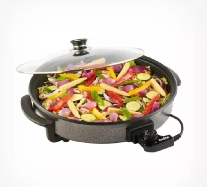 Multi Cooker w/ Lid 6L – VonShef 42cm Electric Frying Pan Temp Control – 1500W - Image 1 of 4