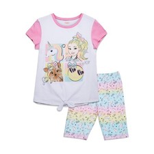 JoJo Siwa Jojo Siwa Unicorn Bow Bow Big Girls T-Shirt and Bike Shorts Outfit Set