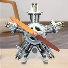 TECHING Five-Cylinder Radial Engine Plane Simulation Metal Machinery Electrickra