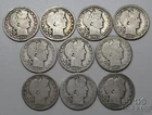 (10) 1892-1904 Better Date Barber Half Dollars 50c 26452