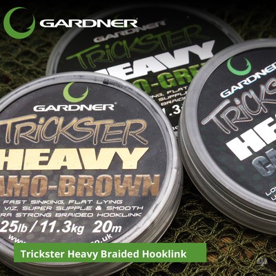 Gardner Tackle Trickster Heavy Braided Hooklink - Carp Barbel Coarse Fishing