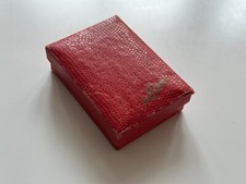 Pappschachtel Schachtel rot Lederpr&auml;gung Mini Rex II Vintage ca 40er Jahre