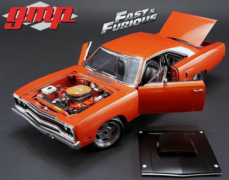 Maquette voiture Fast And Furious 1970 Plymouth Road Runner 1:18