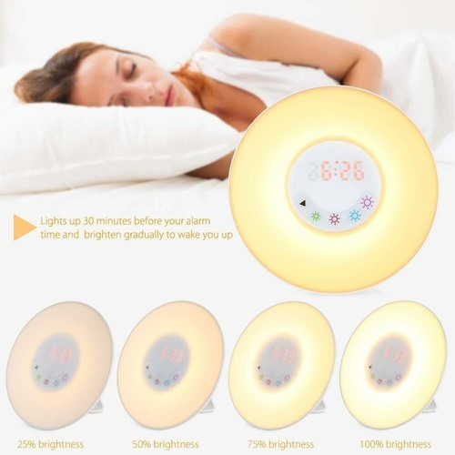 Alarm Clock, Wake up Light Sunrise Simulation Alarm Clock LED Lights with Nature - Picture 5 of 6