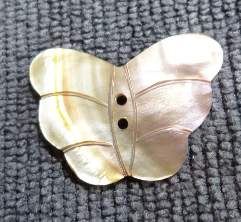 5 винтажных реалистичных пуговиц из перламутровой раковины для швабры рыбы бабочки банта яблока - Изображение 4 из 4