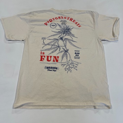 Dravus Heading Nowhere Mind Trips T-Shirt Men's Large Ivory Cotton Short Sleeve - Imagen 5 de 6