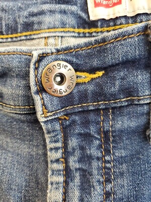 Wranglers Jeans Mens Tag Size 44x30 Blue Relaxed Boot Straight