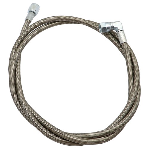 Steel Braided Turbo Oil Feed Line 60" Length Hose -4AN 90 degree straight US - Bild 2 von 13
