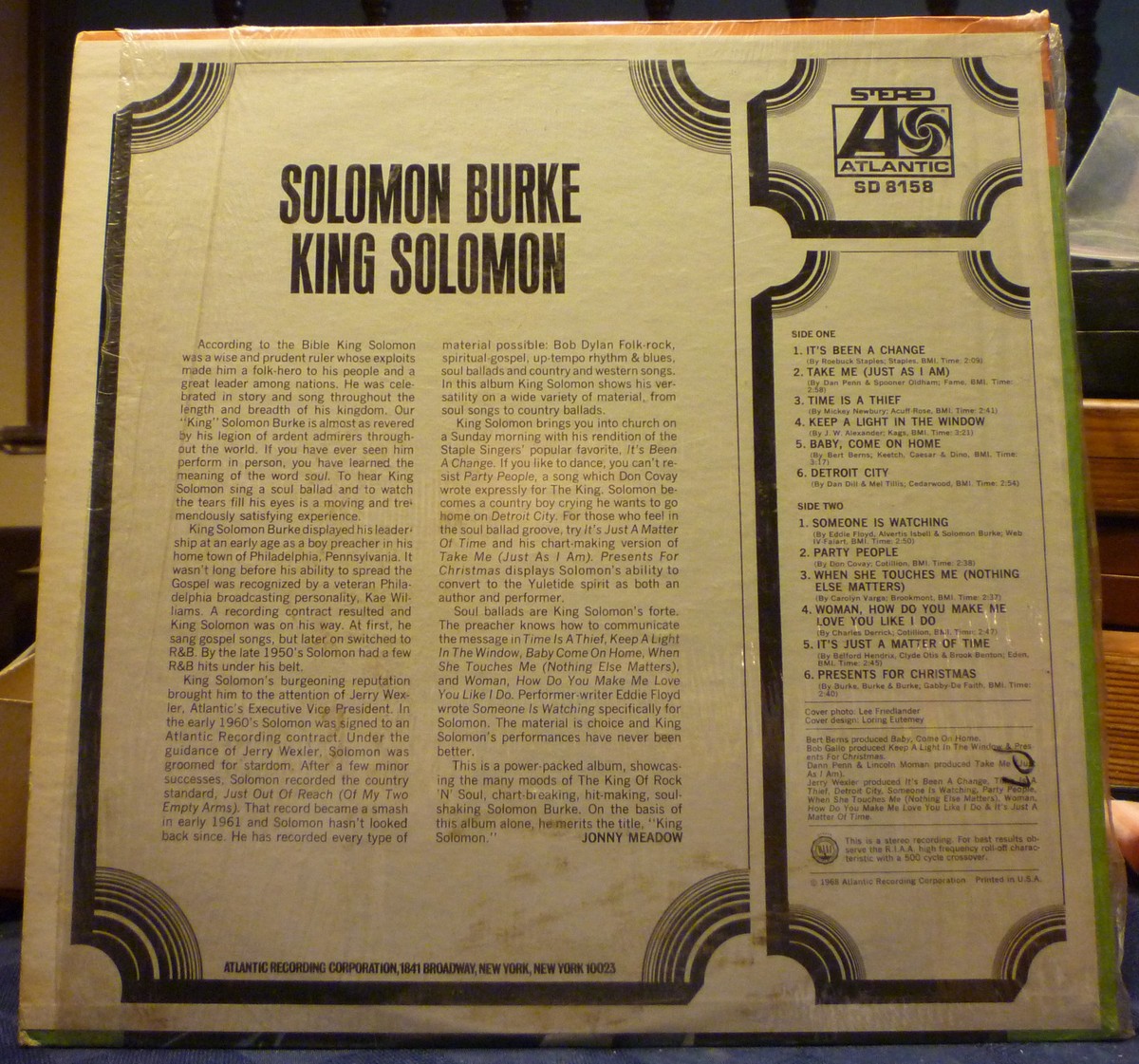洋楽 Solomon Burke Rock 'N Soul CAN LP Solomon Burke – Rock 'N Soul – Vinyl (LP, Mono), 1964