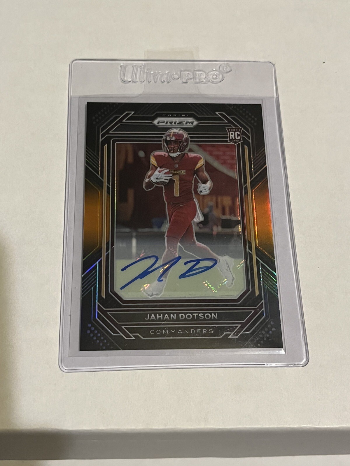 2022 Chronicles Prizm Black Jahan Dotson RC Auto Orange 08/75 Wash Commanders