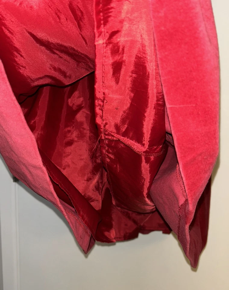 Gymboree Red Velvet Velour Dress Cotton Girls Sz 8 Fully-Lined School Casual - Image 4 of 4