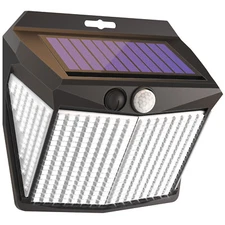 412 LED Solar Power Wall Light PIR Motion Sensor Outdoor Garden Security Lamp US