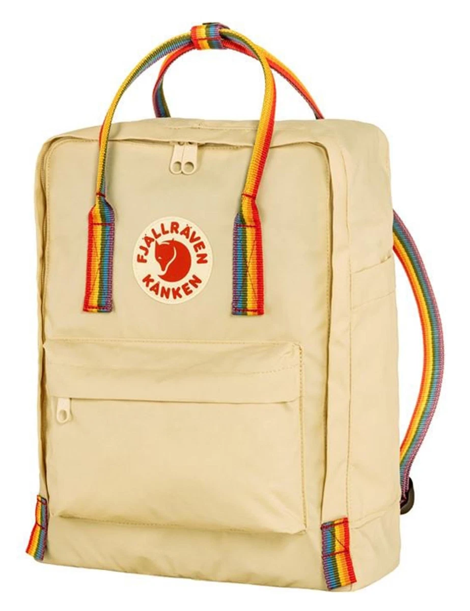Fjallraven Men s Kanken Classic Rainbow Backpack Light Oak eBay
