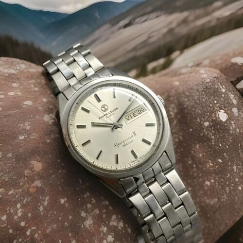 Vintage Watch Favre-Leuba Genève Automatic Harpoon II 36000 Stainless steel 70s
