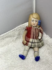 Vintage Bisque Doll Unmarked 4.5" Tall