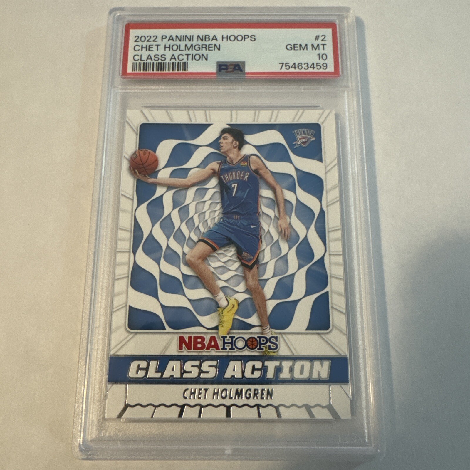 2022-2023 NBA Hoops Class Action Chet Holmgren Rookie Insert PSA 10 Gem Mint
