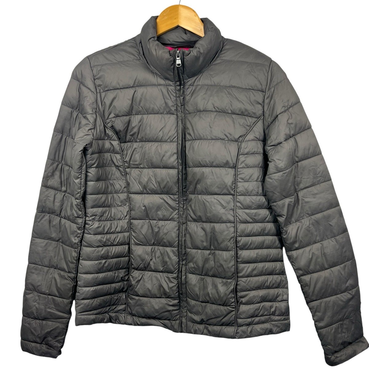 Primark Atmosphere Women's Gray Super Light Packable Puffer Jacket Size M 