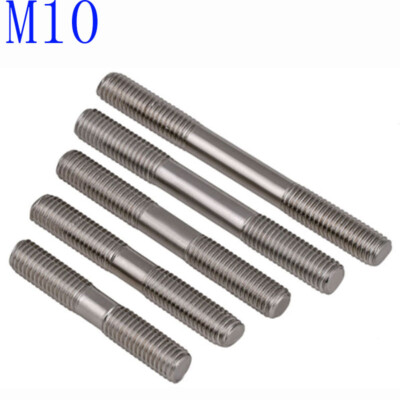 M10*30-250mm Metric 304 Stainless Steel Double End Threaded Stud Bolts Screw Rod
