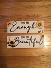 You Are Enough, You Are Beautiful, Sunflower Motivative Wall Decor (2) — photo 3