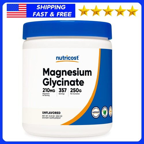 Nutricost Magnesium Glycinate Powder (250 Grams) (Unflavored) eBay