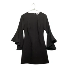 Women's Likely Mallory Bell-sleeve mini dress in black, size 2