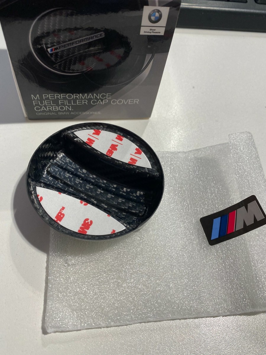BMW M PERFORMANCE CARBON FIBRE FUEL FILLER CAP COVER TRIM GENUINE