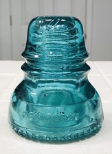 Vintage Hemingray No 40 Aqua Deep Blue Made in USA Glass Insulator Lot 7