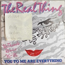 The Real Thing You To Me Are Everything Vinyl Record 7" VG/VG+ 7P 349 1986