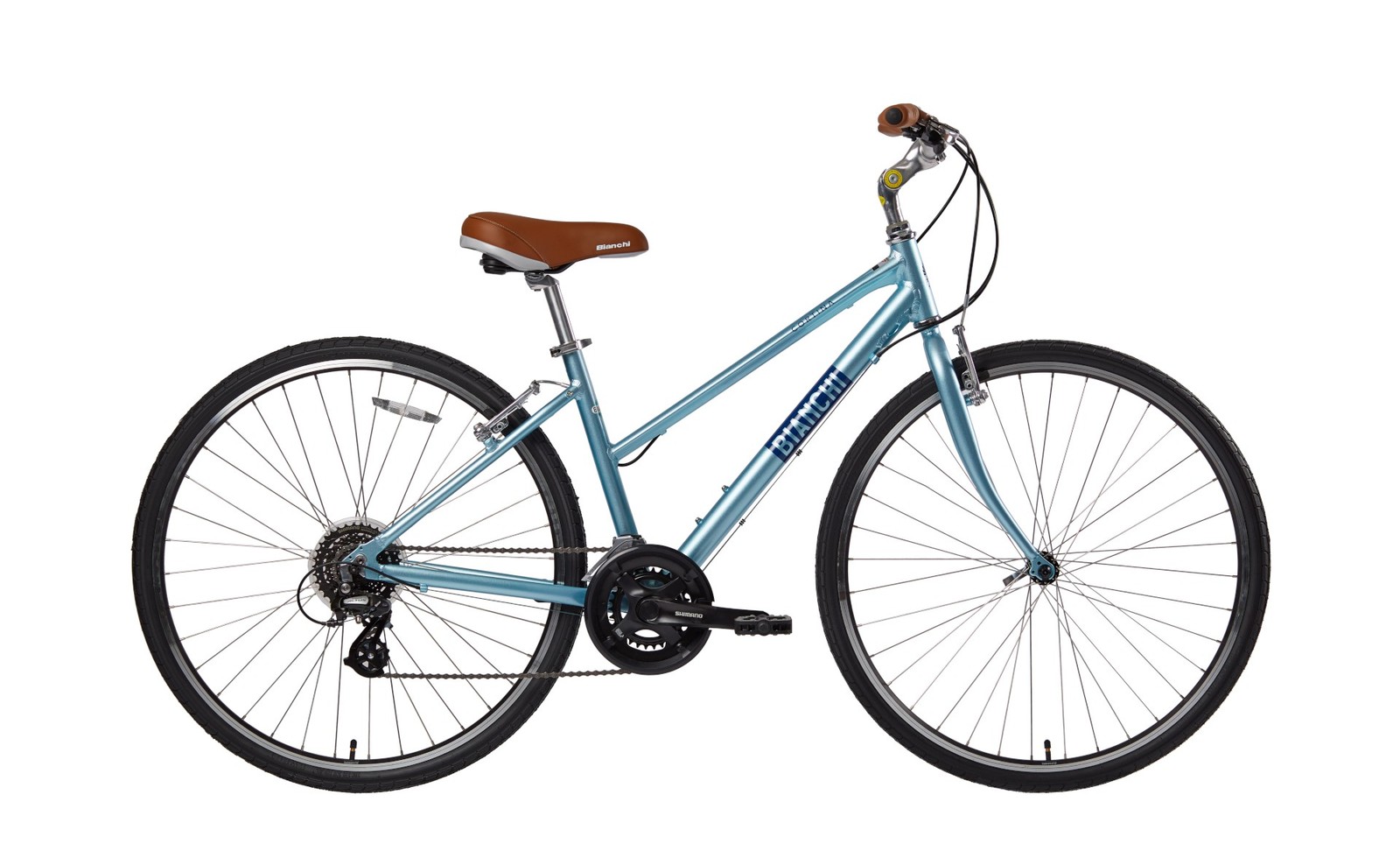 Bianchi Cortina Lady Women's 16.5" Silver Blue 3x8 Speed 700
