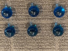 Vaseline Uranium Vintage Glass Marbles Lot Of 6 Glowing Marbles Clear Blue