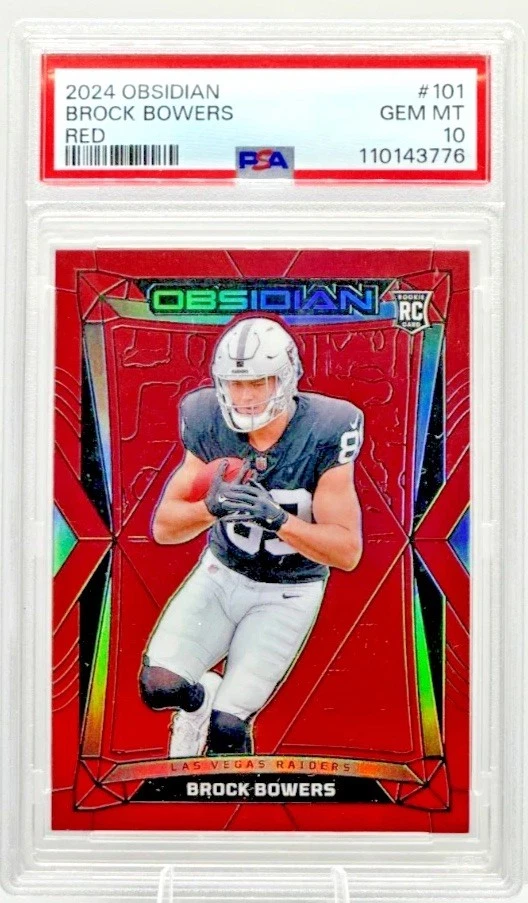 Brock Bowers Panini Obsidian #101 Red
