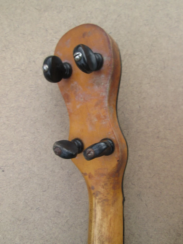 Vintage '30s SUPERTONE STELLA  23" Scale TENOR BANJO NECK - PADDLE HEADSTOCK! - Image 3 of 4