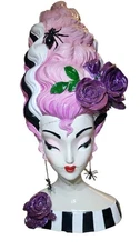 Bella Lux Retro Pink Frankenstein Bride Statue 18” Halloween Viral SEE PHOTOS