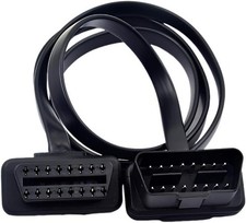 16Pin OBD2 Male to Female Flat Ribbon Extension Cable, Low Prof Size: 5FT/1.5M