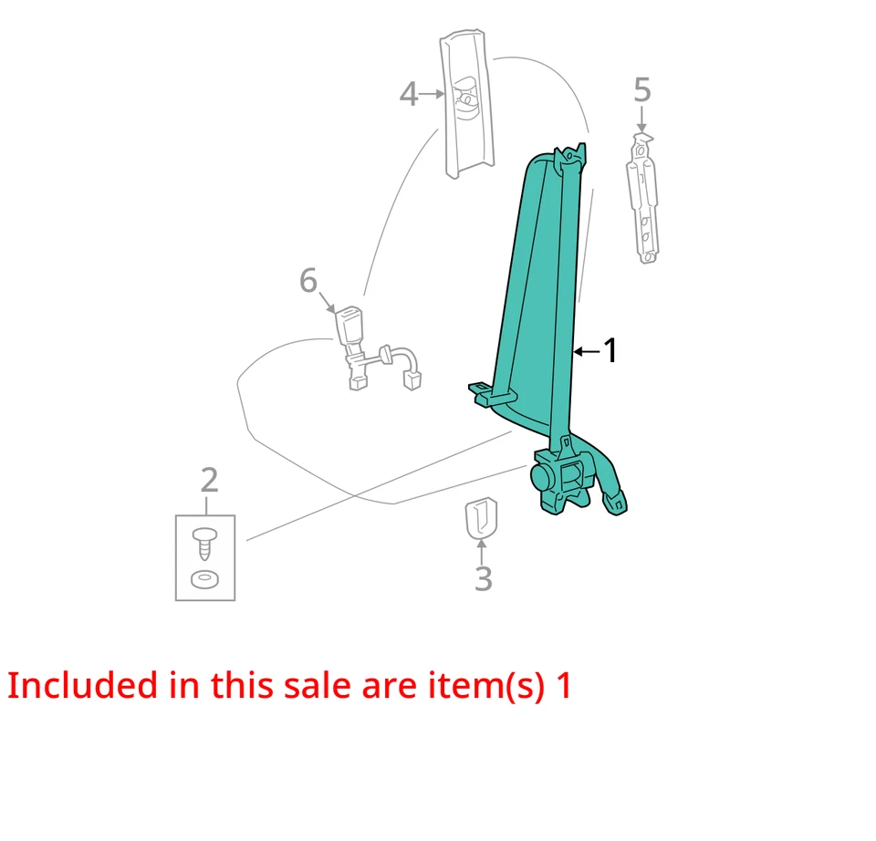 Cinturón de seguridad cubo delantero pasajero retractor 4 cilindros compatible 07-11 CAMRY 2739054 Foto 4 de 4