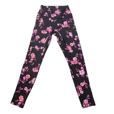 PINK Victoria's Secret Ultimate Leggings Womens XS Black Floral High Rise Ankle