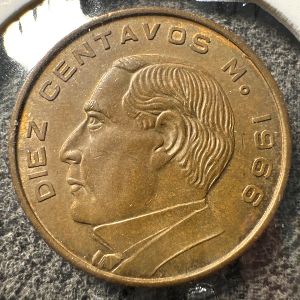 Mexico, 1966, 10 Centavos, Red BU, NR. Non Magnetic. Mo Mint Location. - Image 2 of 4