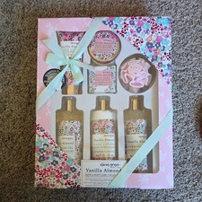 Bath And Body Care Set Olivia Grace Vanilla Almond 7 Pieces New