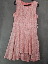 NWT Tommy Hilfiger Womens 18 Midi Fit Flare Fairy Pink Floral Dress Sleeveless