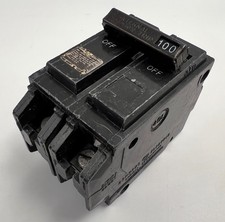 General Electric GE THQL21100 2 Pole 100 Amp Type THQL Plug On Circuit Breaker