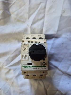 Schneider Electric GV2P14 Manual Motor Protector Circuit Breaker, 3-Pole 6-10A