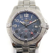Used BREITLING Colt GMT A32350 Automatic Chronometer Blue Dial Watch