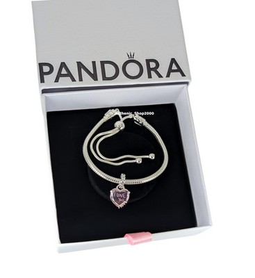 NEW 100% Authentic PANDORA I love You Mom Pink Heart Charm